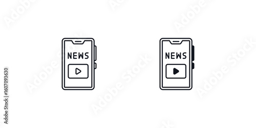 news set icon with white background vector stock illustration