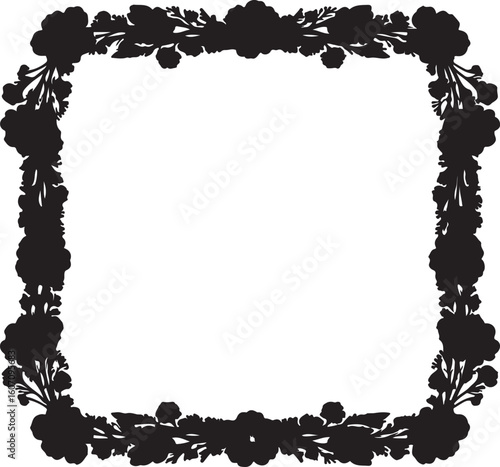 Blossom Edge frame in silhouette white backgrpound.
