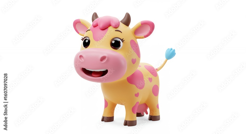 Naklejka premium Cartoon cow illustration