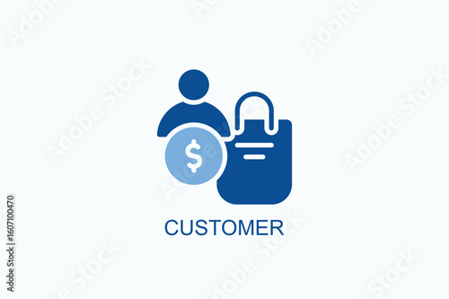 Customer Icon Or Logo Isolated Vector Illustration