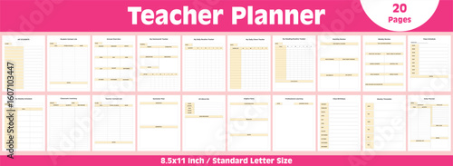 Teacher Planner ,KDP interior, Planner, journal, tracker, logbook