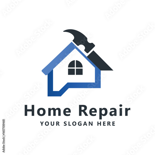 Home repair logo template vector icon design