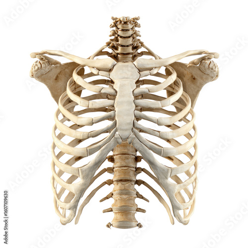 Human rib cage anatomical graphic