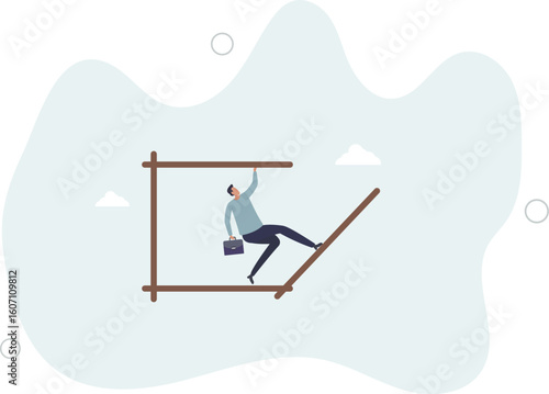 Pushing limits challenge yourself to overcome boundary, effort and strength to push over limit,human life.
