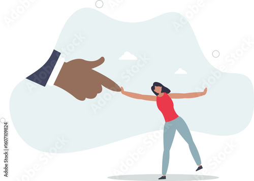 Conflict against boss or employer, david and goliath,human life.