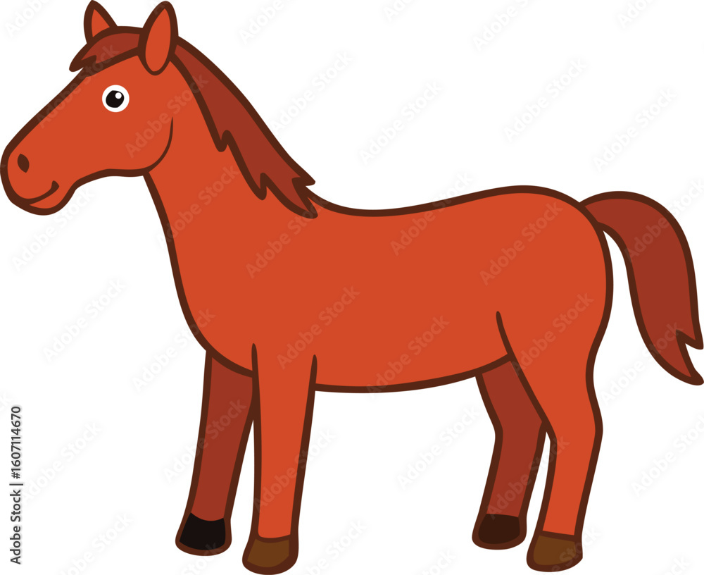 Fototapeta premium horse full body clipart vector