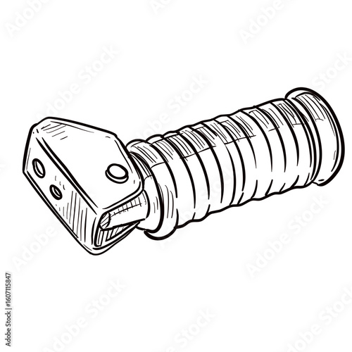 Motorcycle handlebars grip handdrawn illustration⁠
