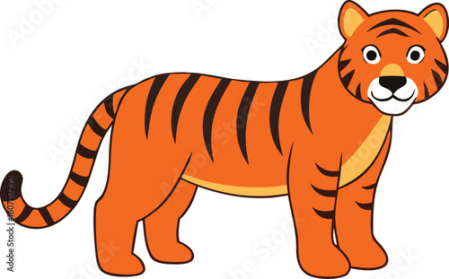 tiger full body clipart vector