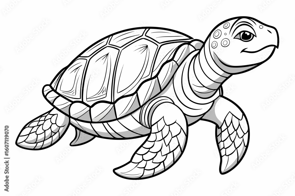 Fototapeta premium Cartoon Tortoise Illustration