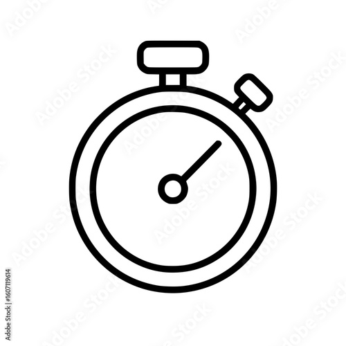 Minimalist Stopwatch Icon Graphic