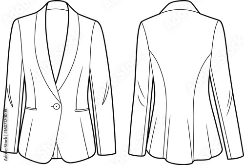 black jacket isolated on white
