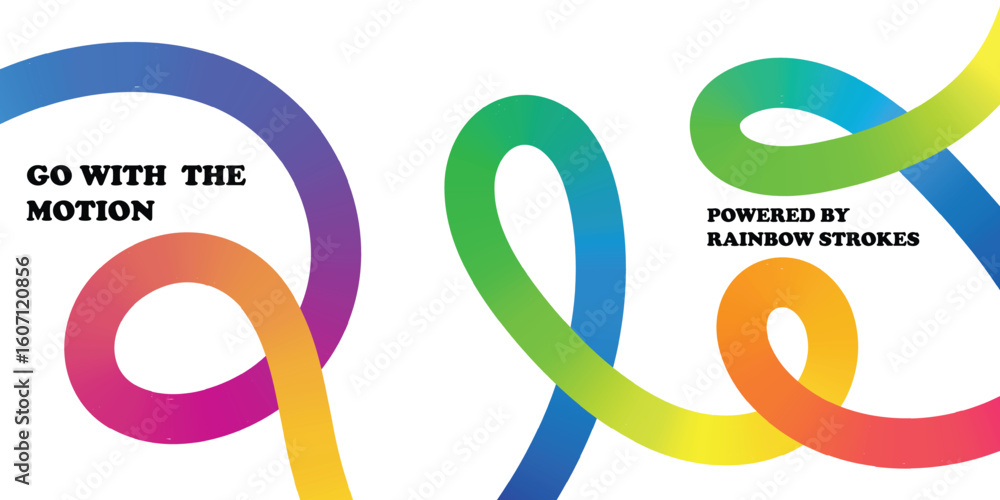 Obraz premium Dynamic Waveforms and Spiral Gradient Lines – Modern Abstract Color Ribbon Vector Background