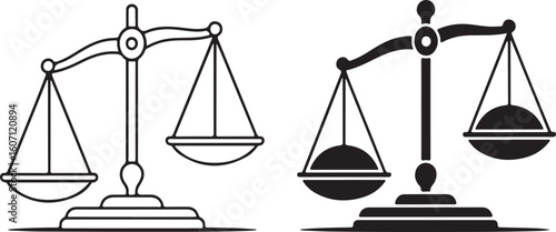 Scales of justice balance weighing legal