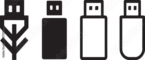 U S B flash drive icons storage data