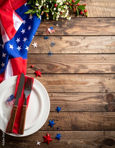 Patriotic table setting