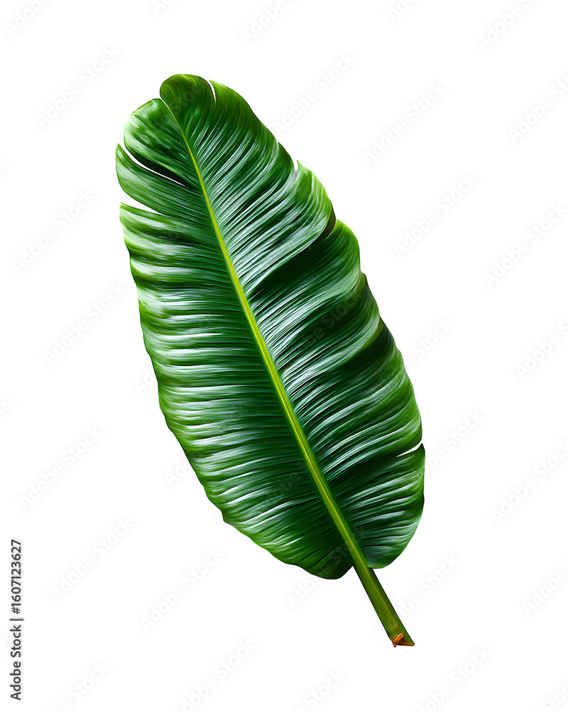 Fototapeta premium Tropical banana leaf isolated on transparent background