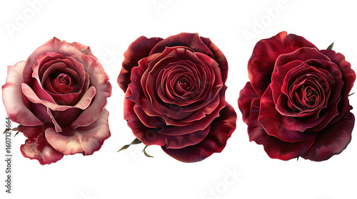 three red roses