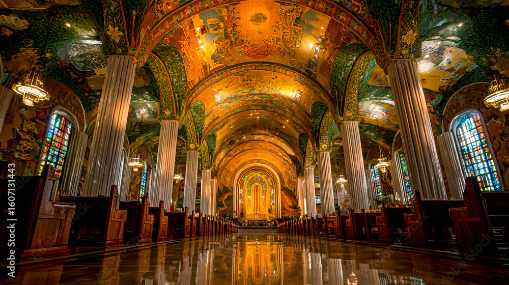 The interior of the Japanese Iglesia ni Cristo Cathedral in Cebu. The interior of the Japanese Iglesia ni Cristo Cathedral in Cebu.