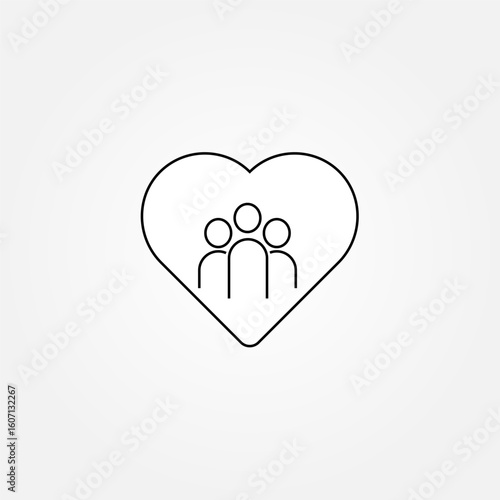 Love and affection icon symbol illustration vector eps10 logo template design 