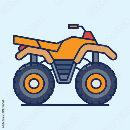 vector illustration of quad bike