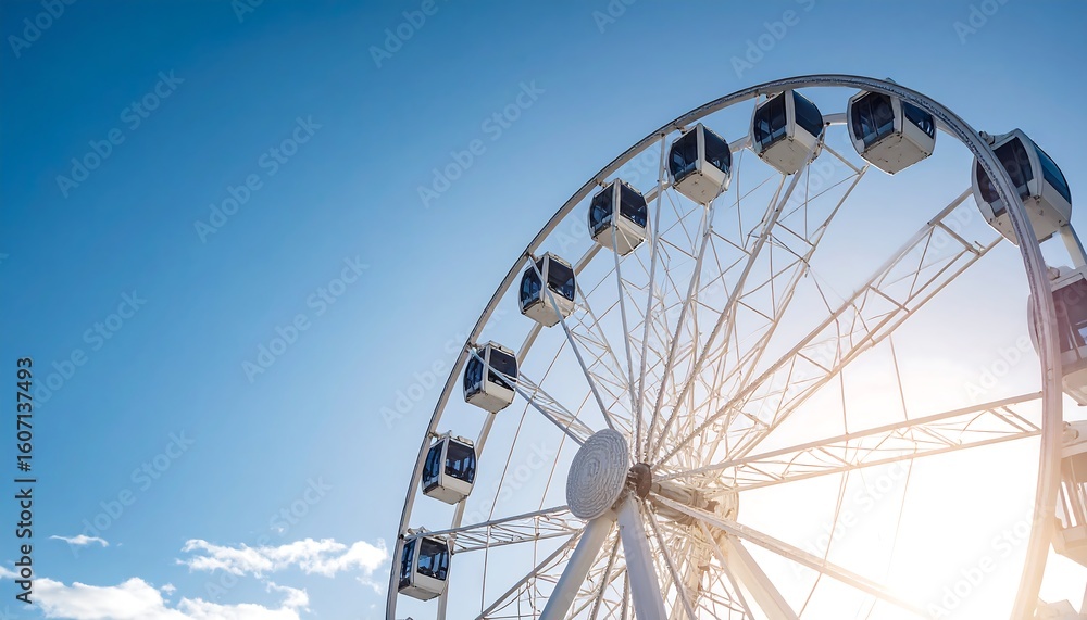 Fototapeta premium Ferris wheel against a clear blue sky