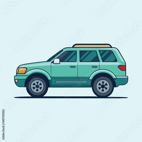 vector illustration of a suv sport utility vehicle