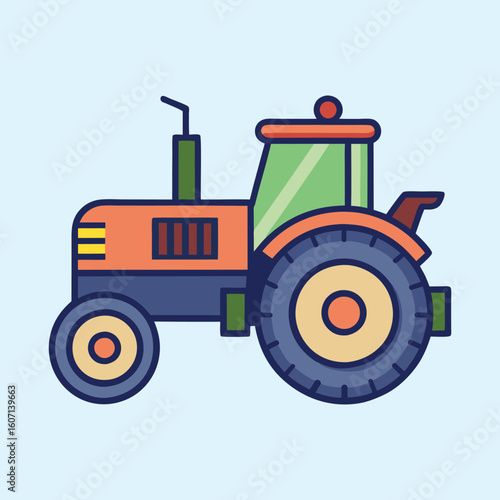 vector illustration of a tractor