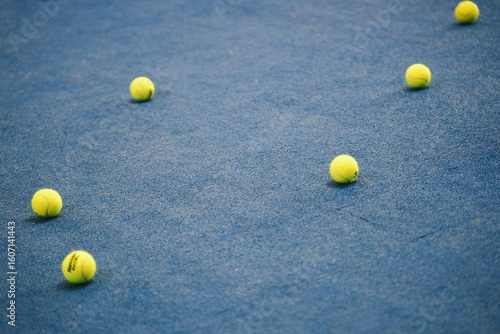 Padel court with ball — modern sports facility ready for play