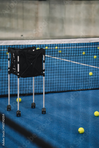 Padel court with ball — modern sports facility ready for play