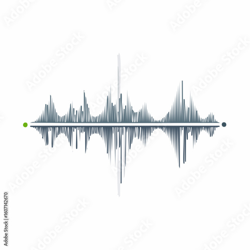 Abstract Sound Waveform Visualization Graphic Design