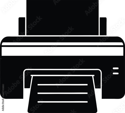 Black silhouette of an inkjet printer.