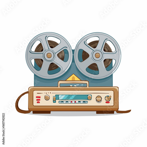Vintage ReeltoReel Tape Recorder with Dual Reels