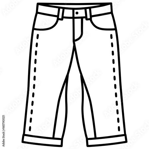 Jeans illustration – clean vector art style
