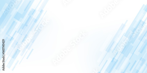 Diagonal blue lines abstract vector background with tech and business frame design