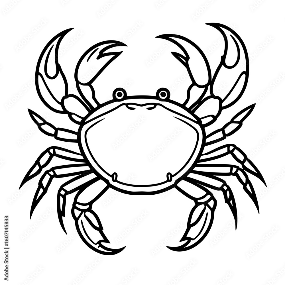 Fototapeta premium A Vector Icon of Crab