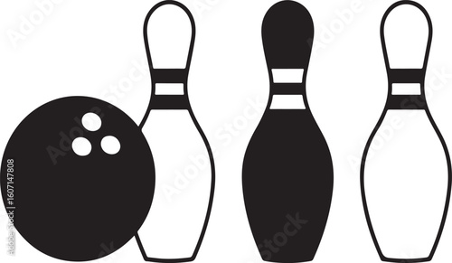 Bowling ball pins sport game