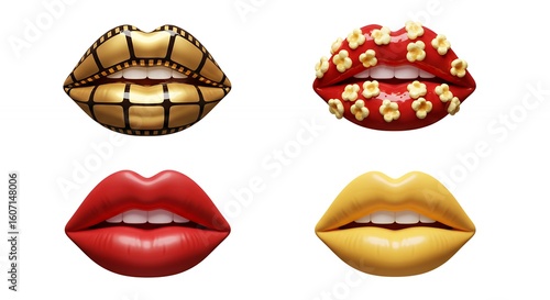 Wallpaper Mural Painted lips designs Torontodigital.ca