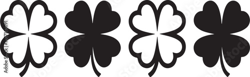 Four leaf clover patterns shamrock lucky