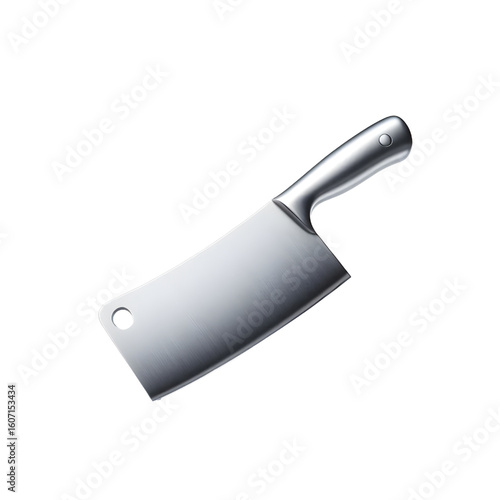 Sharp cleaver on transparent background