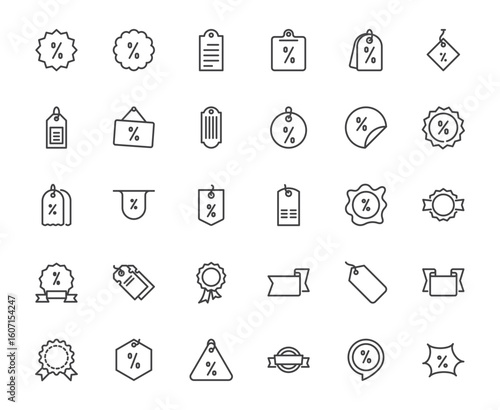 Discount icon set