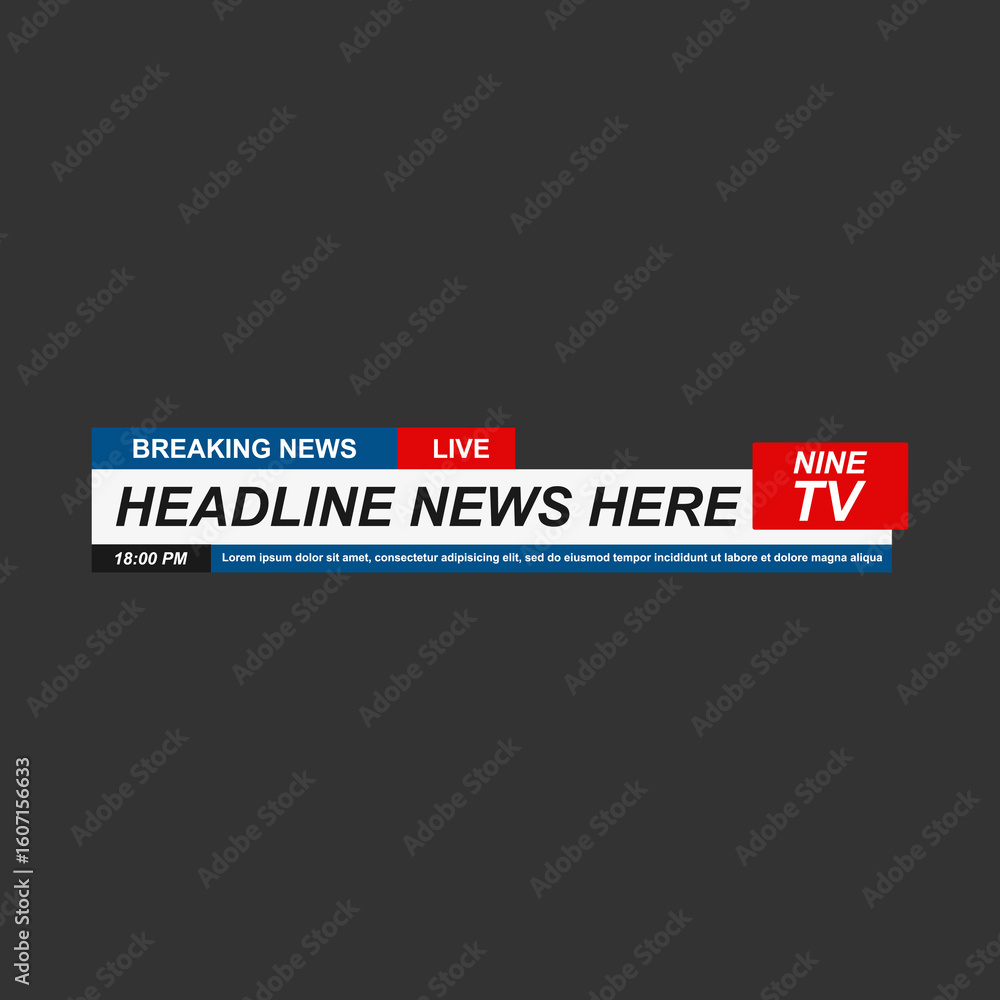 Fototapeta premium news pagkage broadcas template vector