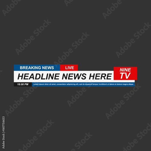 news pagkage broadcas template vector