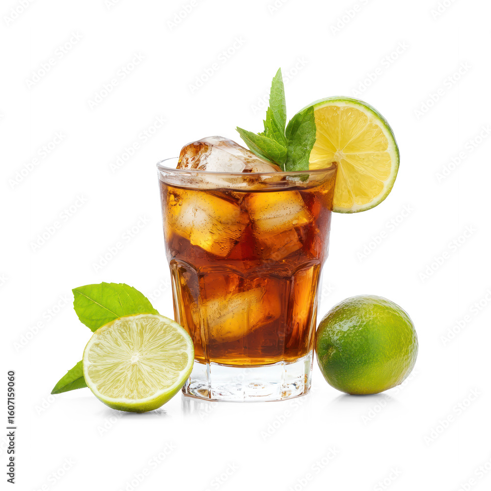 Fototapeta premium Rum isolate on transparent background