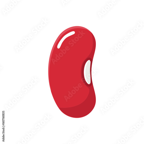 A vibrant red bean, representing a healthy and nutritious food