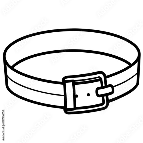 Leather Belt – Minimal Art Vector
