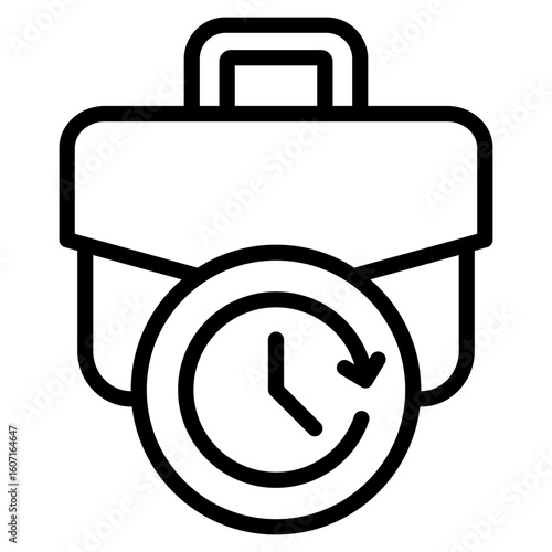 Full Time Job  Icon Element For Design