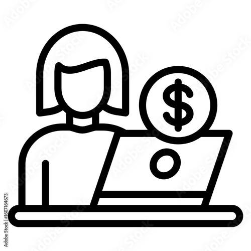 Freelance Work  Icon Element For Design