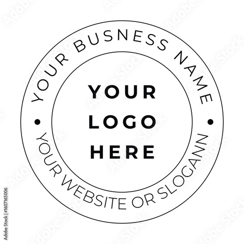 Vintage Round Stamp Logo Design Vector Badge Template