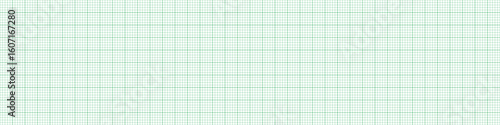 Wide millimeter graph paper vector background. Simple green grid paper texture of notebook page illustration