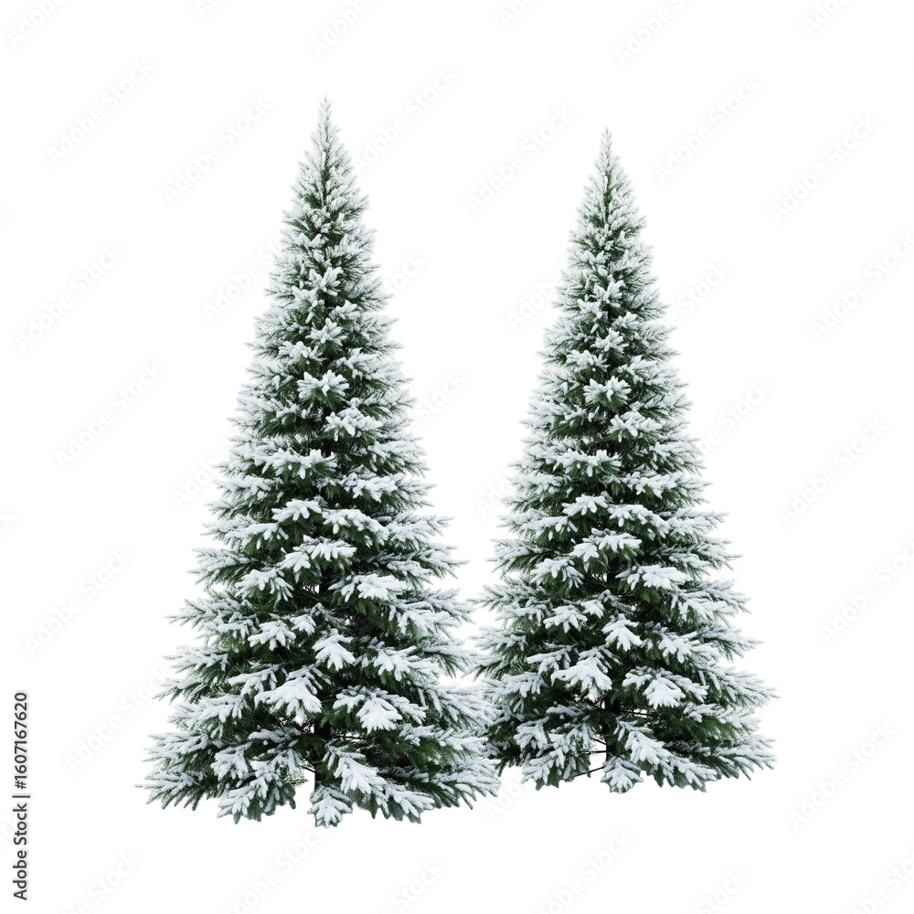 Obraz premium christmas tree isolated on white
